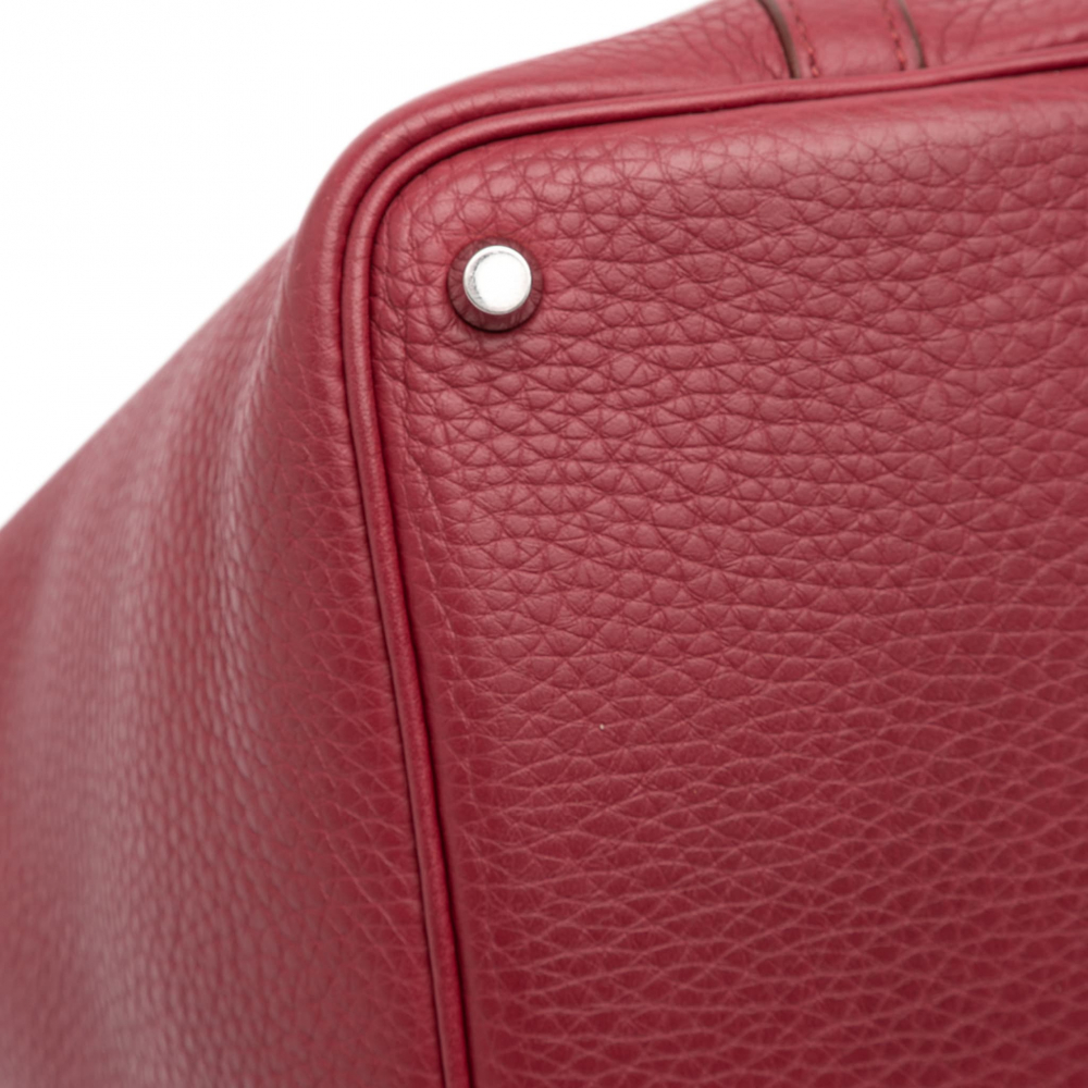 Hermès Picotin 18 Taurillon Clemence Leather Lock Bucket Handbag Rubis