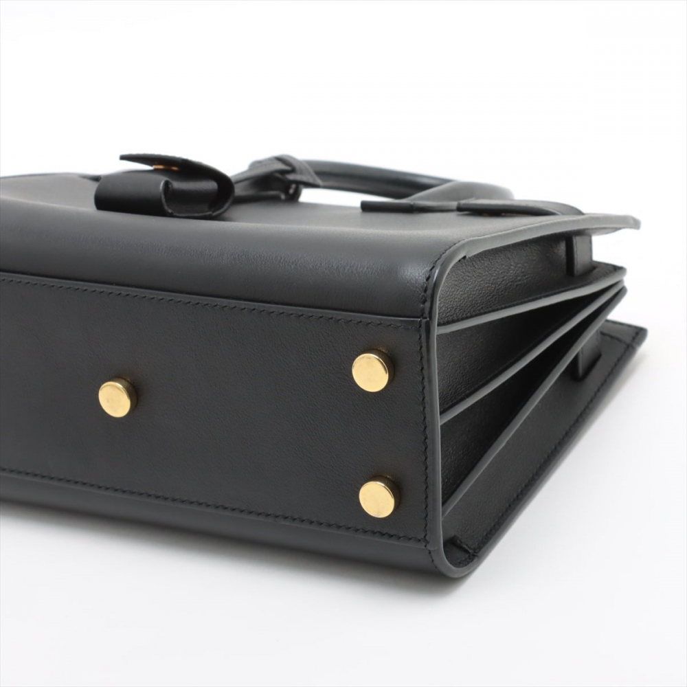 Saint Laurent Sac De Jour Baby Calfksin Leather Tote Handbag Black