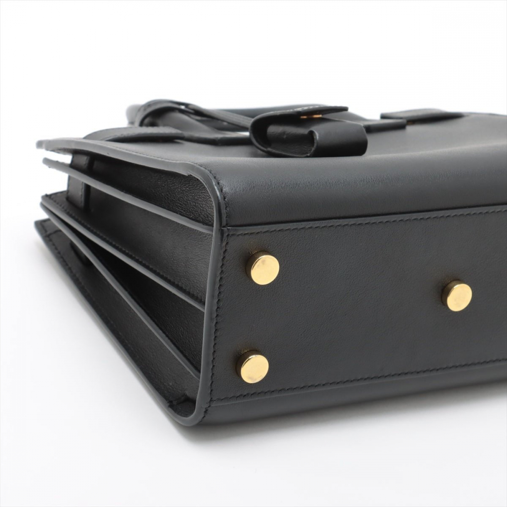 Saint Laurent Sac De Jour Baby Calfksin Leather Tote Handbag Black