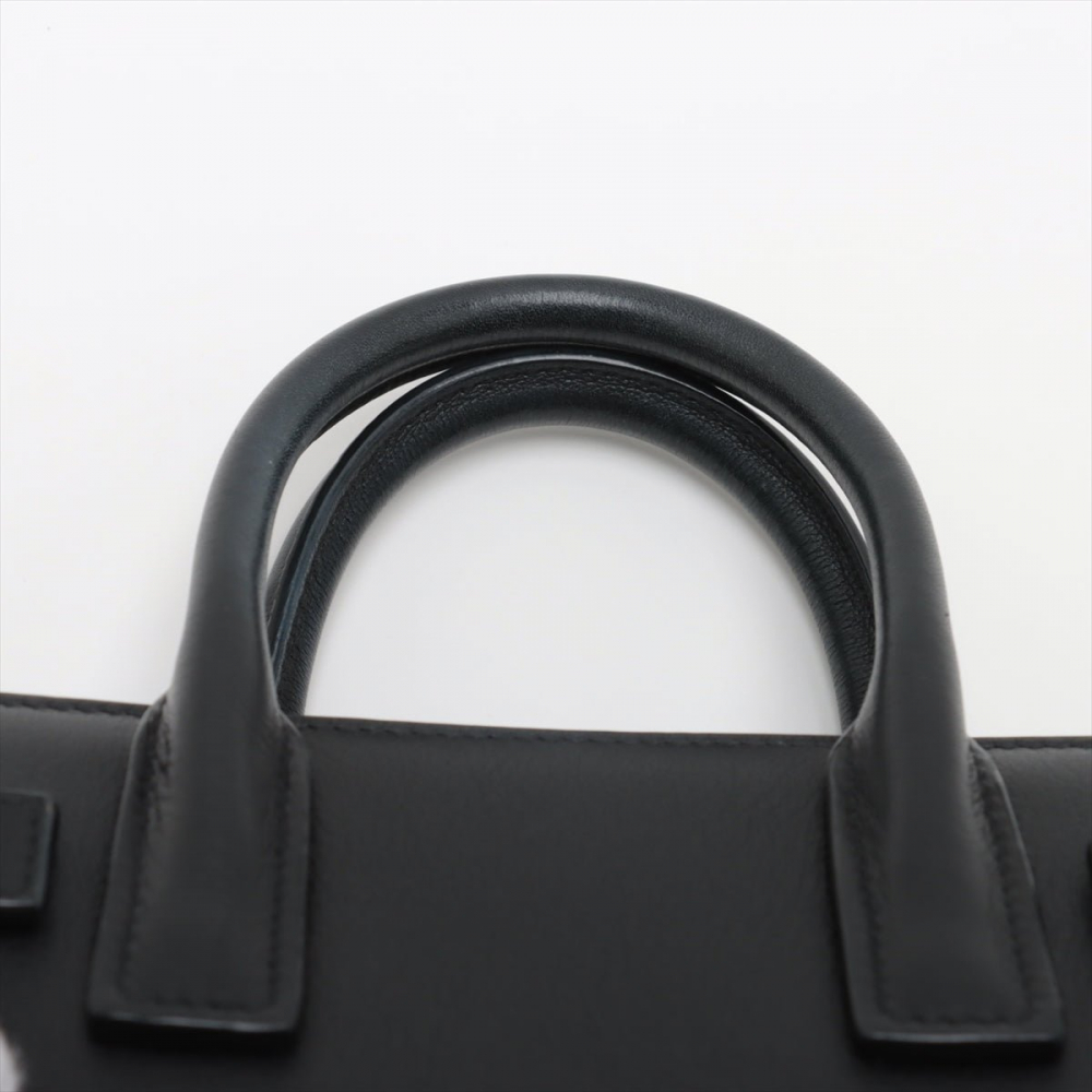 Saint Laurent Sac De Jour Baby Calfksin Leather Tote Handbag Black