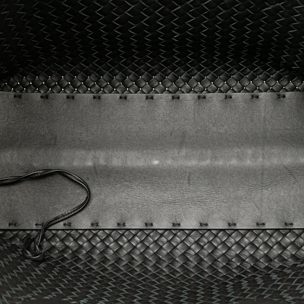 Bottega Veneta Cabat Medium Leather Intrecciato Tote Handbag Black