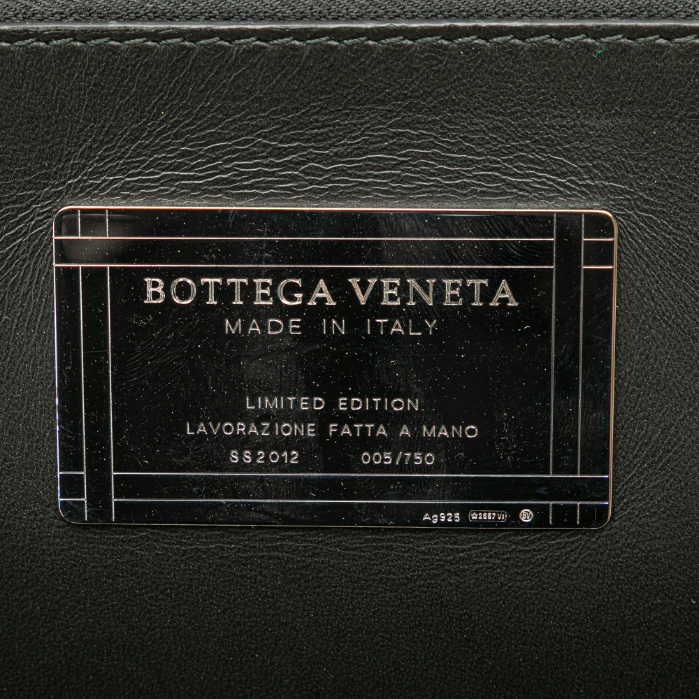 Bottega Veneta Cabat Medium Leather Intrecciato Tote Handbag Black