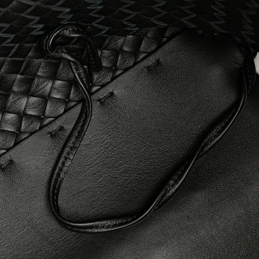 Bottega Veneta Cabat Medium Leather Intrecciato Tote Handbag Black