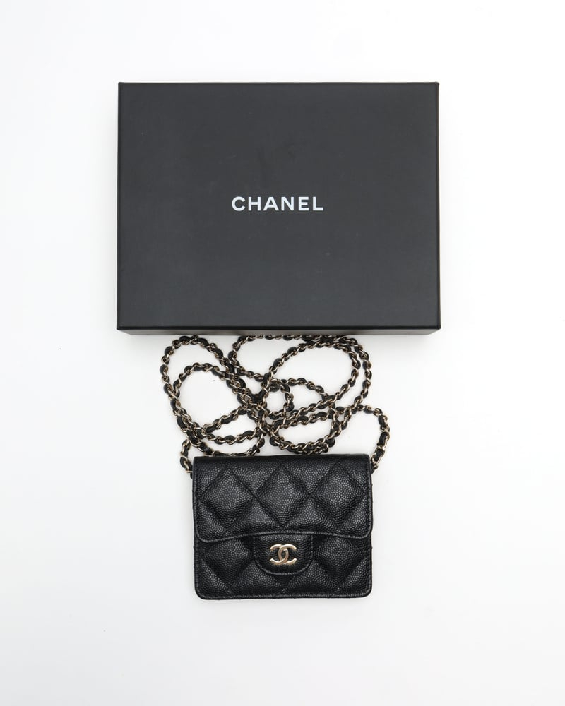 Chanel Caviar Mini Wallet On Chain Bag