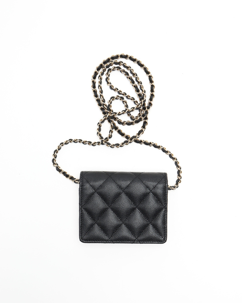 Chanel Caviar Mini Wallet On Chain Bag