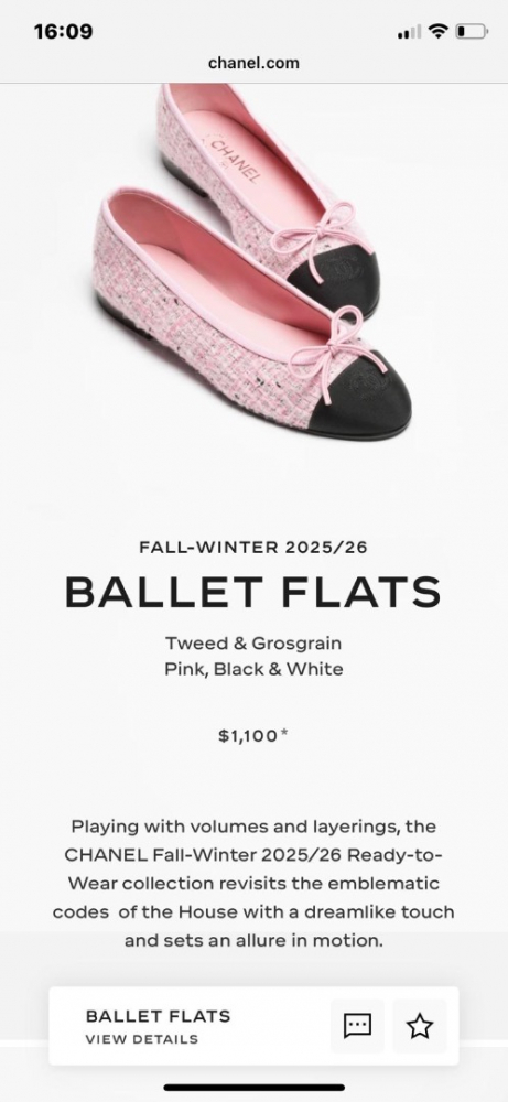 Chanel Ballerines en tweed comme NEUVES