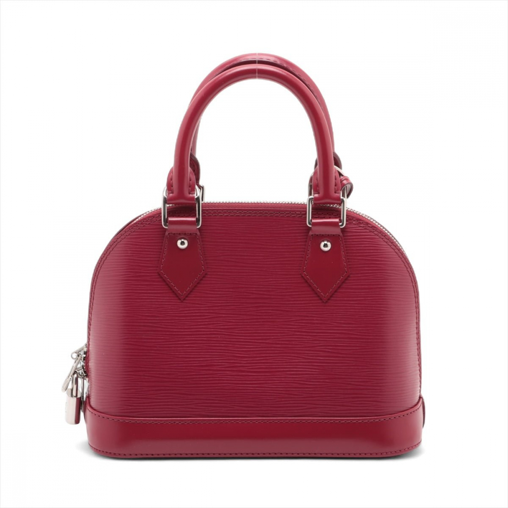 Louis Vuitton Alma BB Epi Leather Top-handle Handbag Raspberry Red