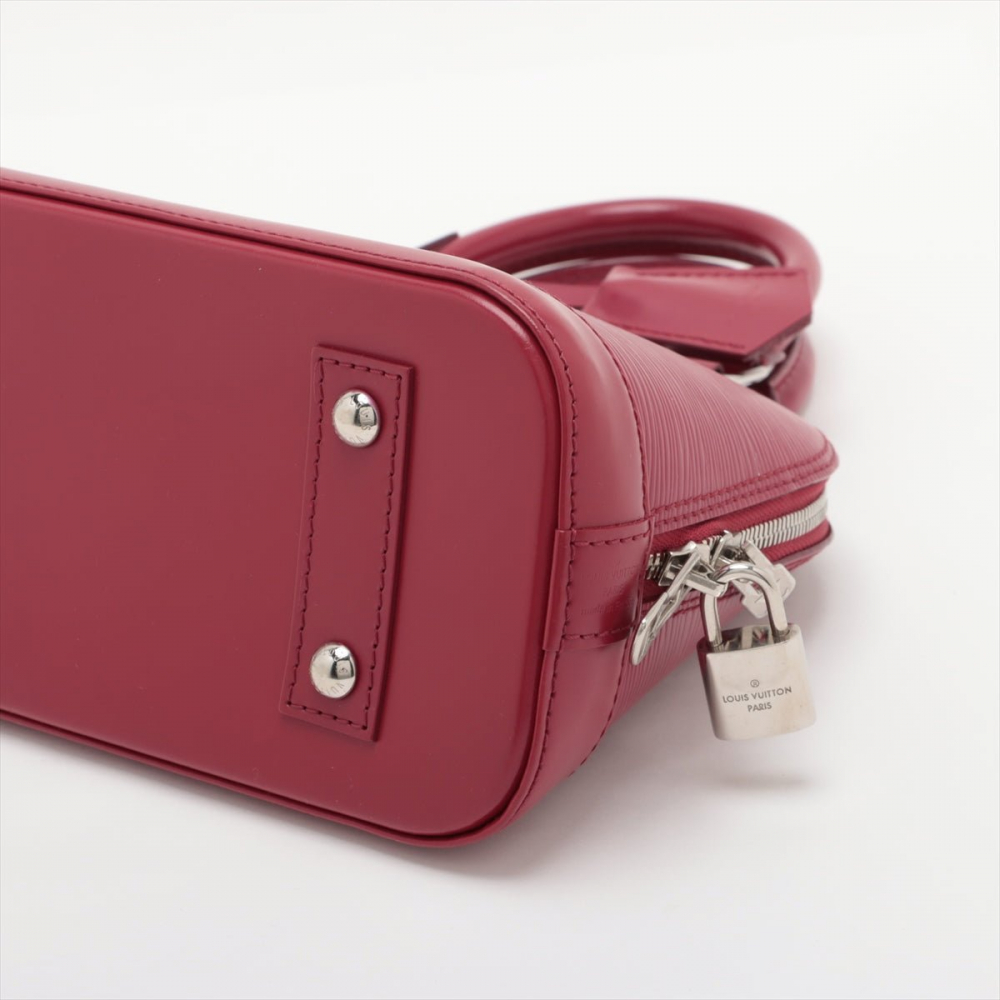 Louis Vuitton Alma BB Epi Leather Top-handle Handbag Raspberry Red