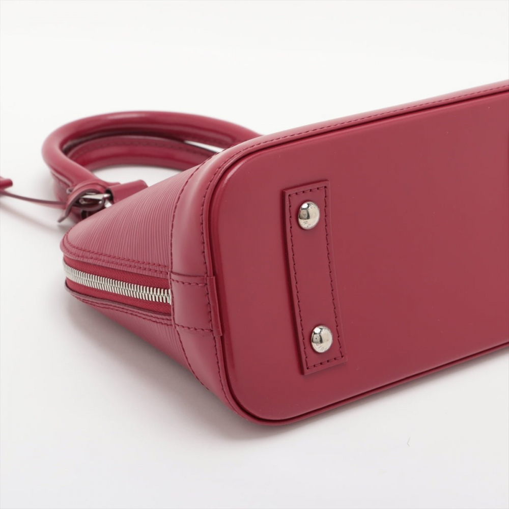 Louis Vuitton Alma BB Epi Leather Top-handle Handbag Raspberry Red