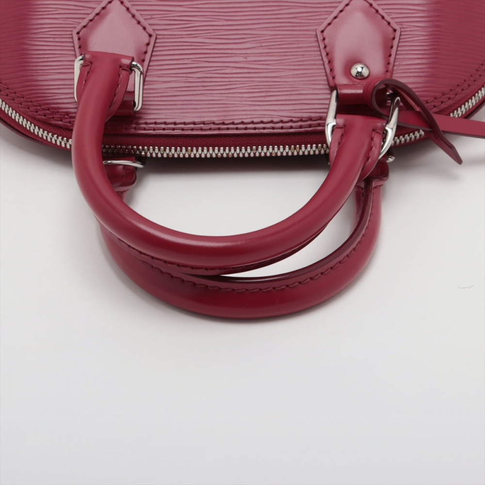 Louis Vuitton Alma BB Epi Leather Top-handle Handbag Raspberry Red