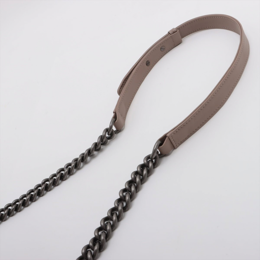 Chanel Boy Large 30 Chevron Calfskin Leather 2-Ways Flap Bag Beige