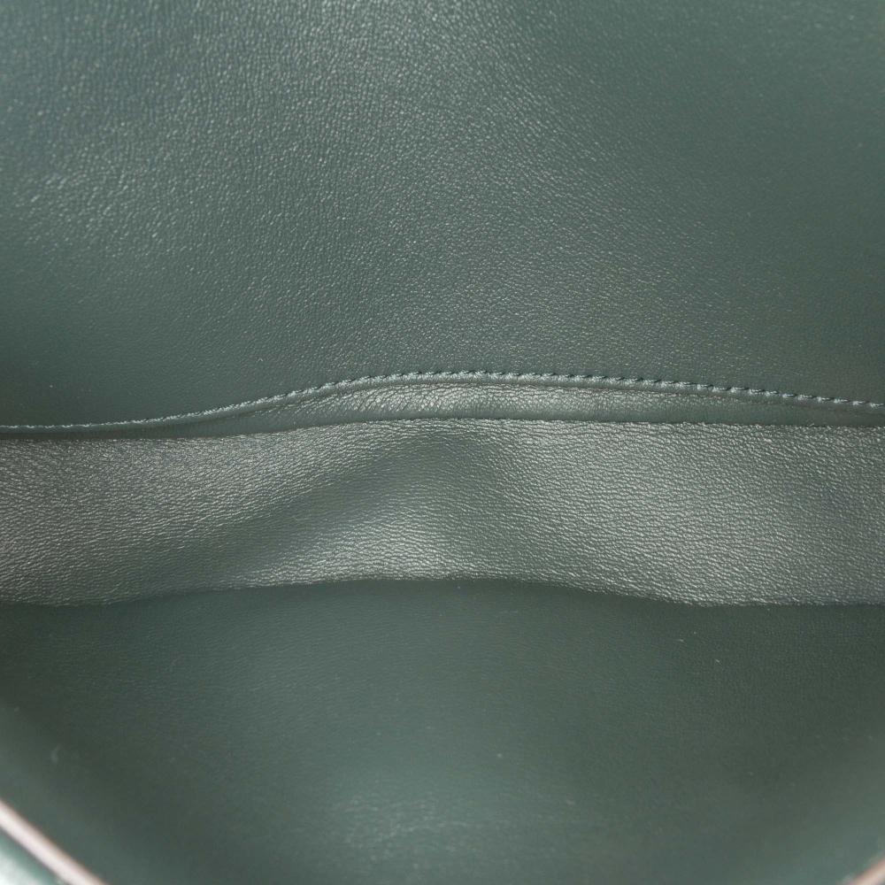 Celine AB Celine White with Multi Fur Natural Material Shearling Triomphe Chain Shoulder Bag Italy