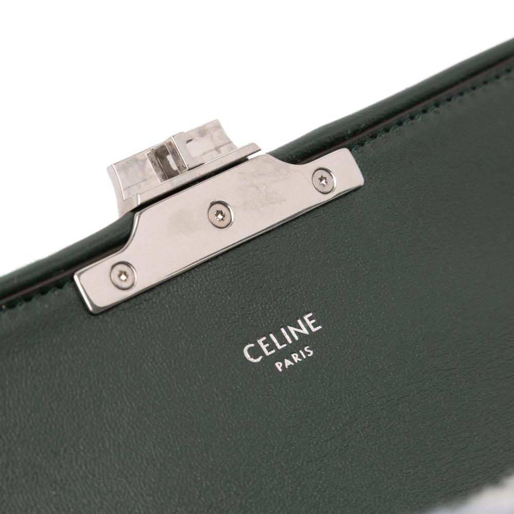 Celine AB Celine White with Multi Fur Natural Material Shearling Triomphe Chain Shoulder Bag Italy