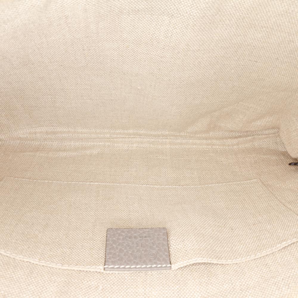 Gucci AB Gucci Gray Calf Leather skin Bamboo Tassel Clutch Italy