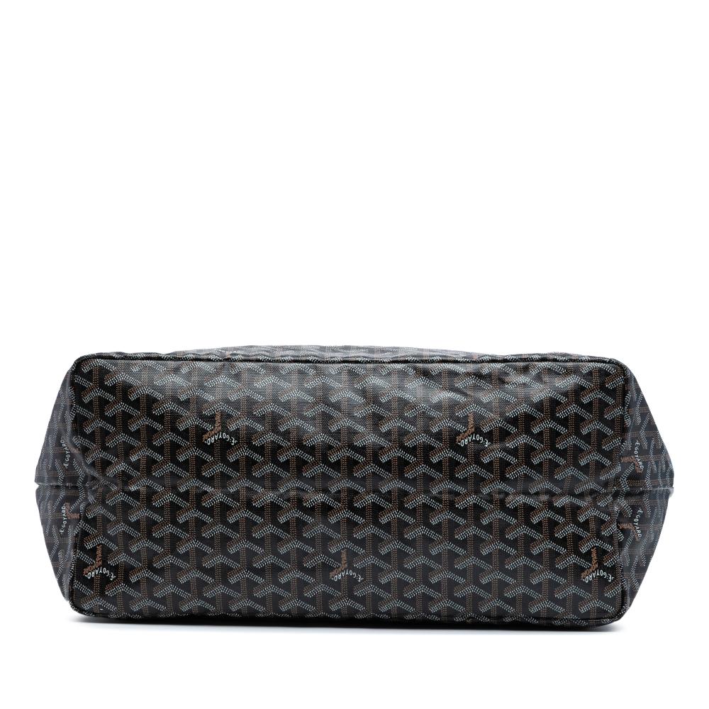 Goyard B Goyard Black Coated Canvas Fabric Goyardine Saint Louis GM France