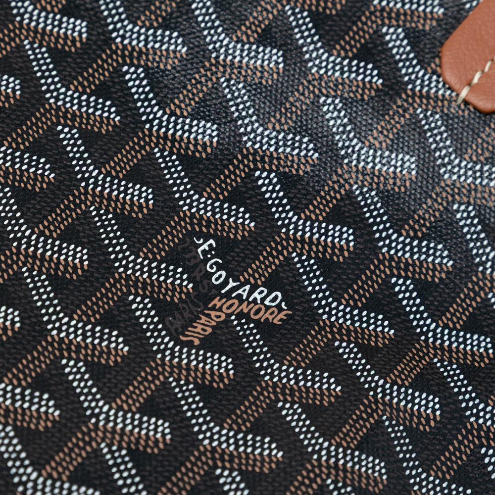 Goyard B Goyard Black Coated Canvas Fabric Goyardine Saint Louis GM France