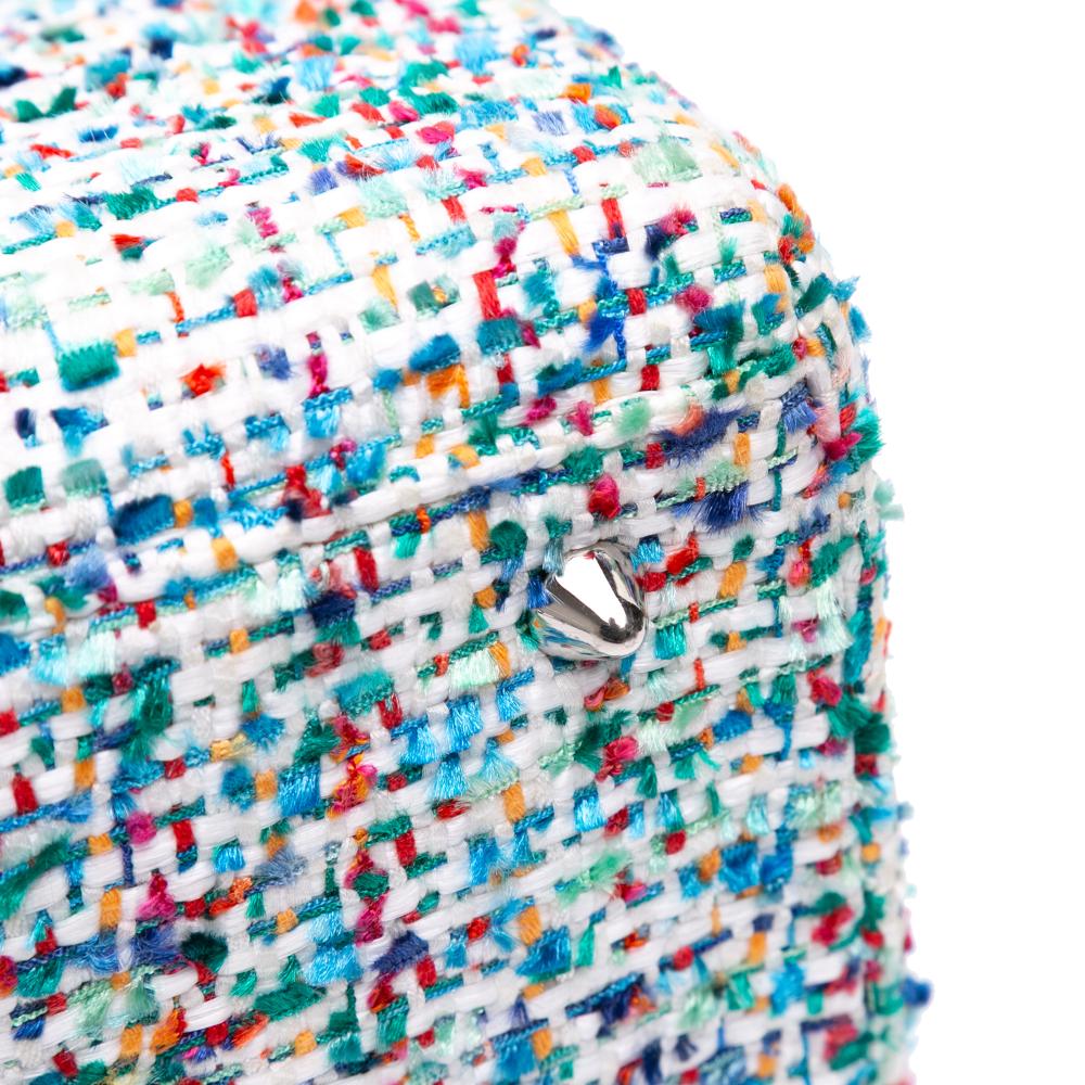 Christian Dior B Dior Blue Light Blue Tweed Fabric Medium Lady Dior Italy