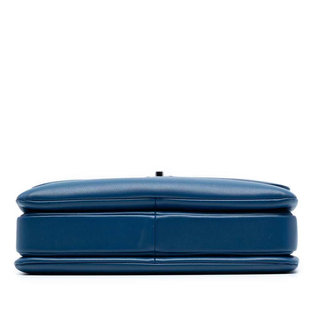 Chanel AB Chanel Blue Dark Blue Lambskin Leather Leather Medium Lambskin Trendy CC Top Handle Bag Italy