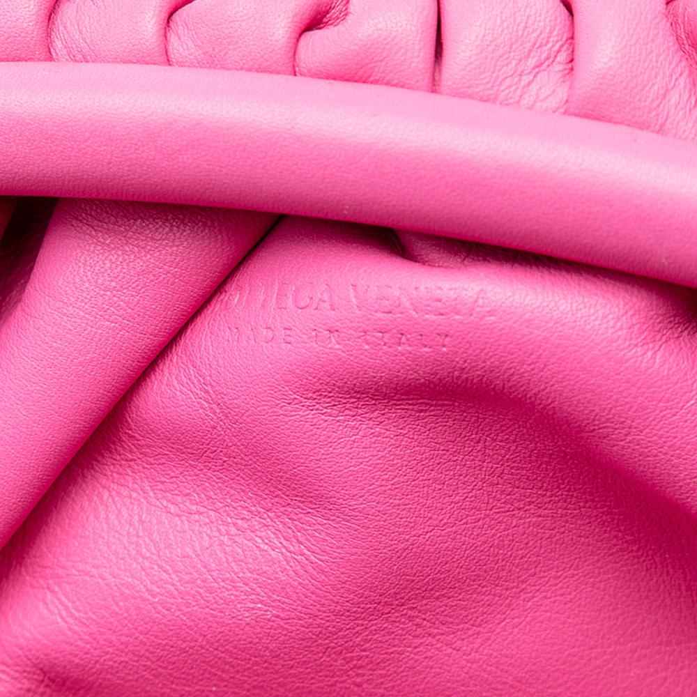 Bottega Veneta B Bottega Veneta Pink Lambskin Leather Leather Lambskin The Mini Pouch Crossbody Italy