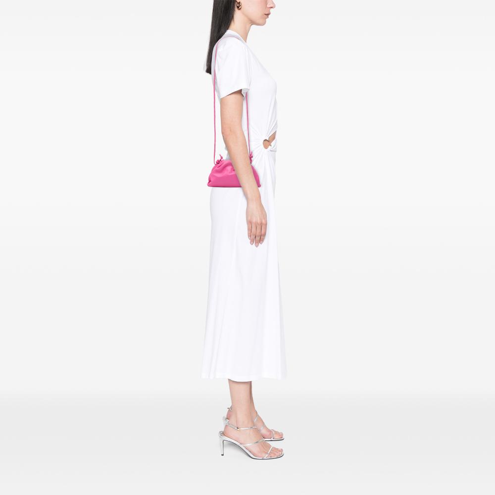 Bottega Veneta B Bottega Veneta Pink Lambskin Leather Leather Lambskin The Mini Pouch Crossbody Italy