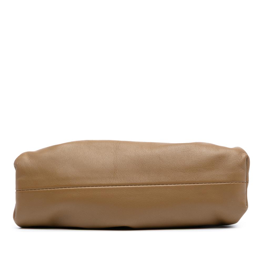 Bottega Veneta AB Bottega Veneta Brown Lambskin Leather Leather Lambskin The Mini Pouch Crossbody Italy