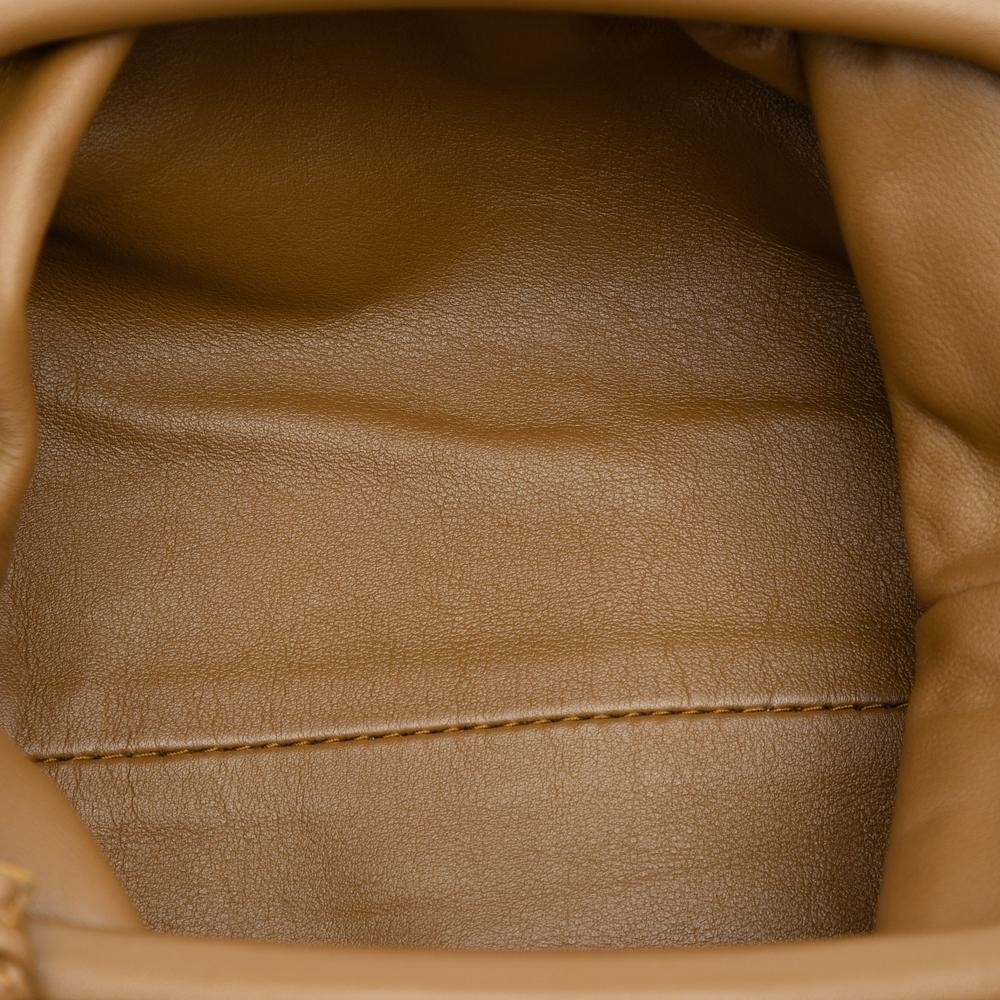 Bottega Veneta AB Bottega Veneta Brown Lambskin Leather Leather Lambskin The Mini Pouch Crossbody Italy