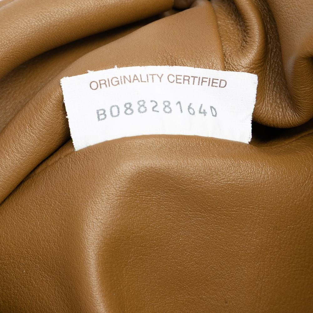 Bottega Veneta AB Bottega Veneta Brown Lambskin Leather Leather Lambskin The Mini Pouch Crossbody Italy