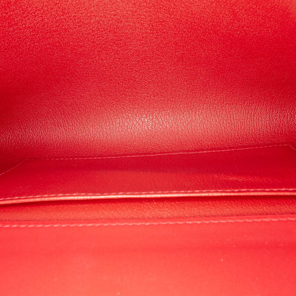 Hermès AB Hermès Red Calf Leather Tadelakt Medor 23 France