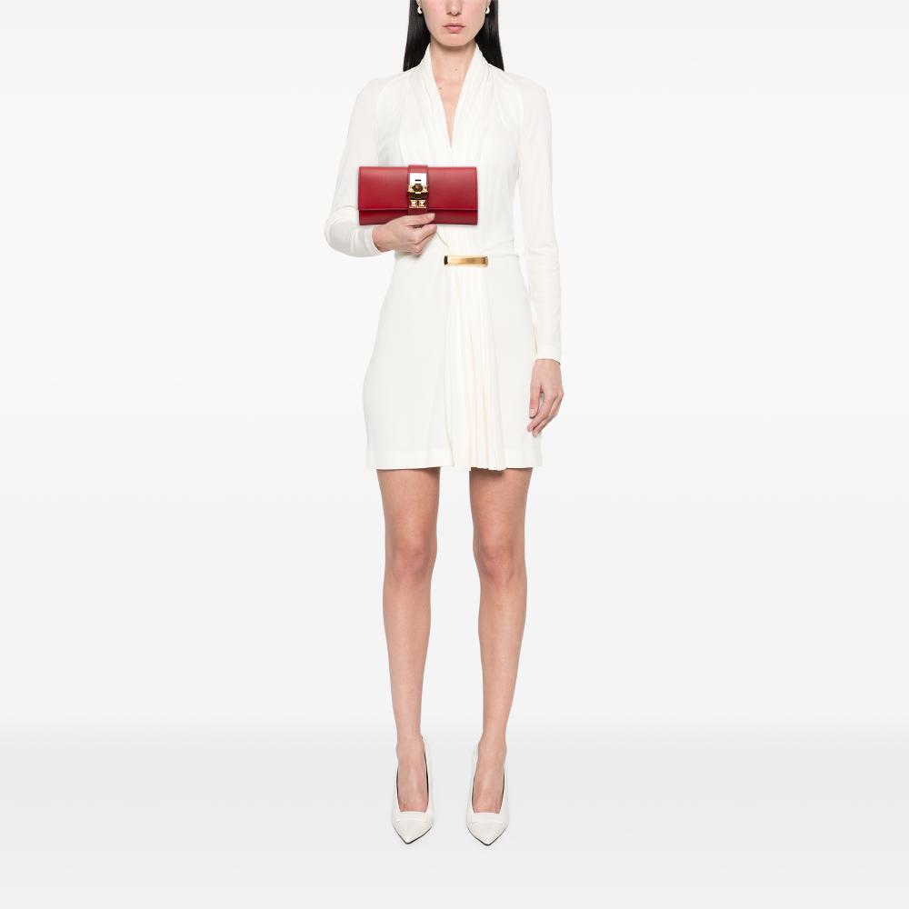 Hermès AB Hermès Red Calf Leather Tadelakt Medor 23 France