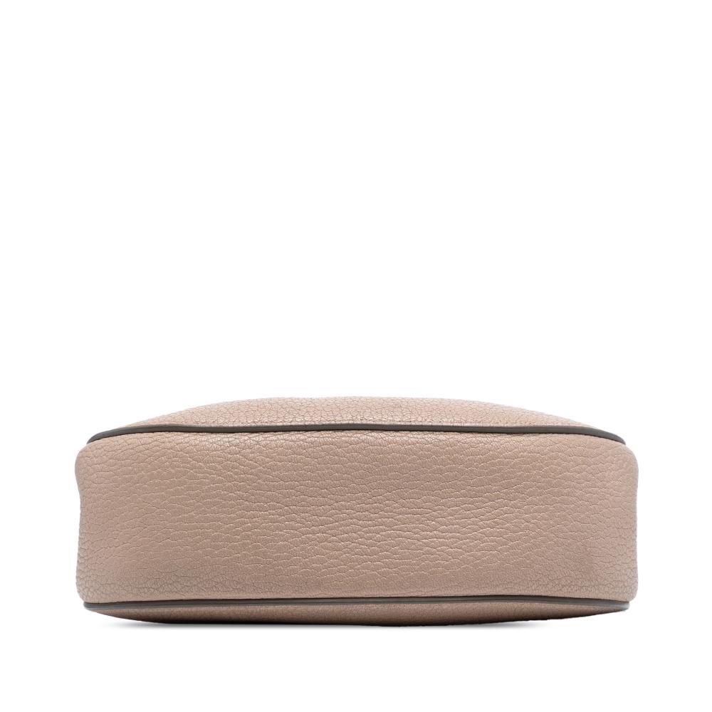 Chloé B Chloé Brown Nude Lambskin Leather Leather Mini Grained Lambskin Drew Crossbody Italy