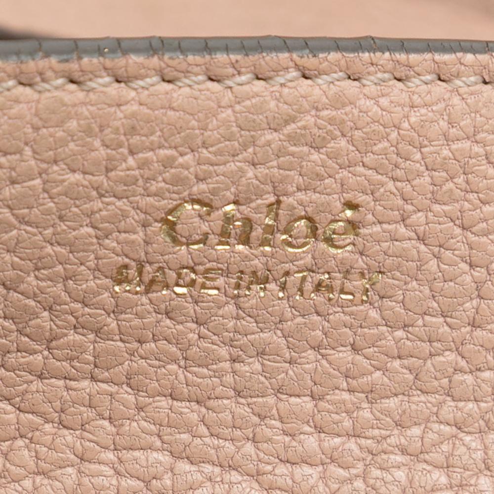 Chloé B Chloé Brown Nude Lambskin Leather Leather Mini Grained Lambskin Drew Crossbody Italy