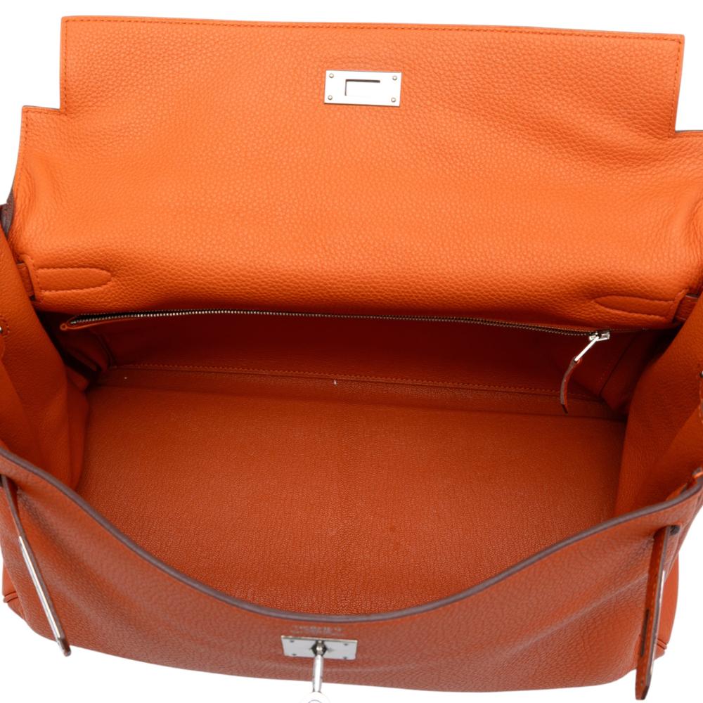 Hermès B Hermès Orange Calf Leather Togo Kelly II Retourne 35 France