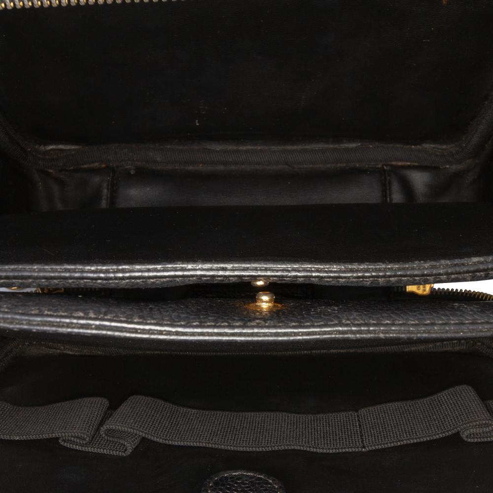 Chanel B Chanel Black Caviar Leather Leather CC Caviar Vanity Case Italy