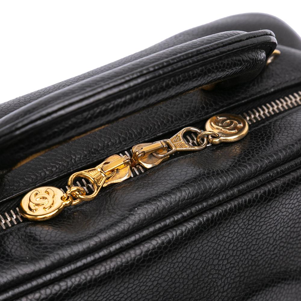 Chanel B Chanel Black Caviar Leather Leather CC Caviar Vanity Case Italy