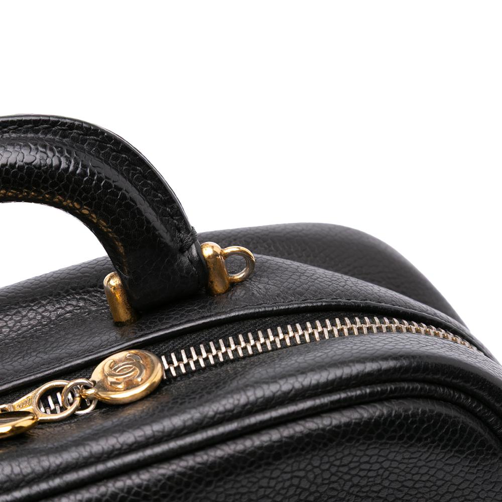 Chanel B Chanel Black Caviar Leather Leather CC Caviar Vanity Case Italy
