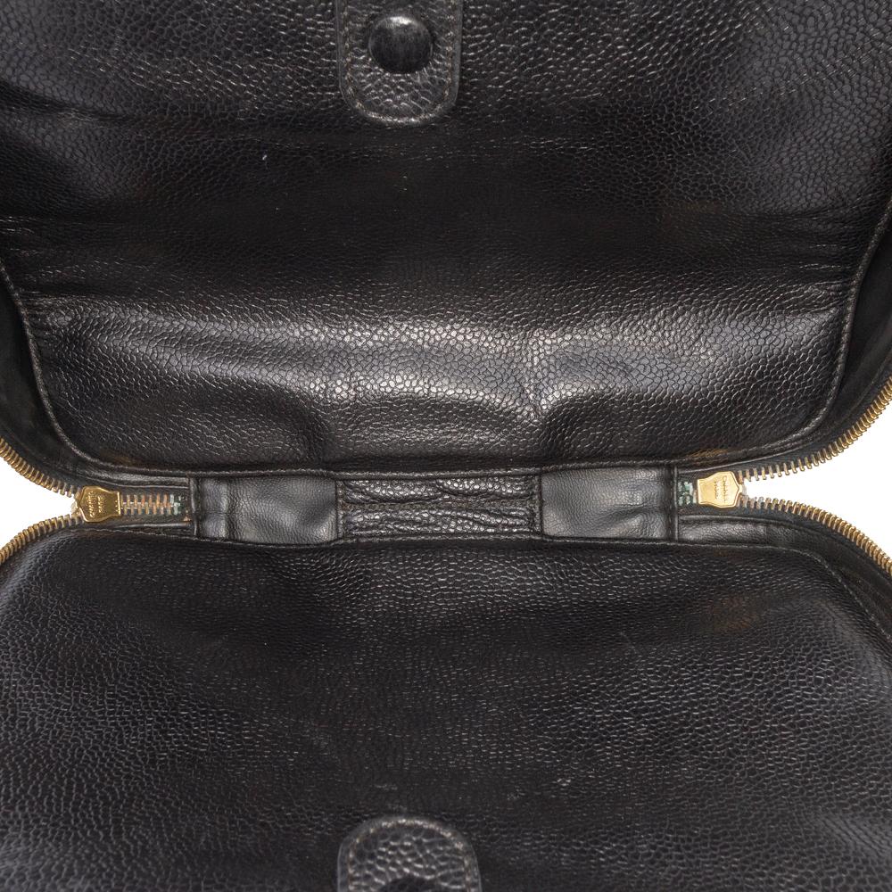 Chanel B Chanel Black Caviar Leather Leather CC Caviar Vanity Case Italy