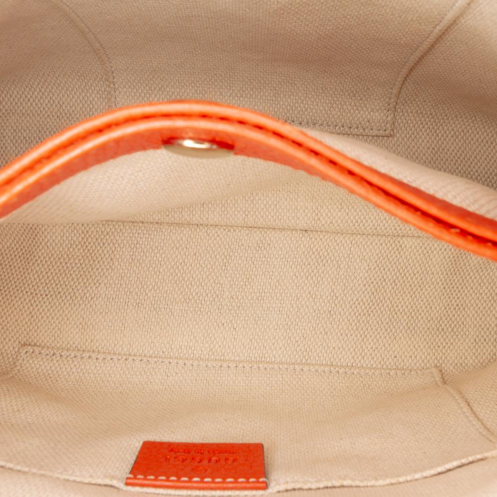 Gucci B Gucci Orange Calf Leather Small Soho Chain Tote Italy
