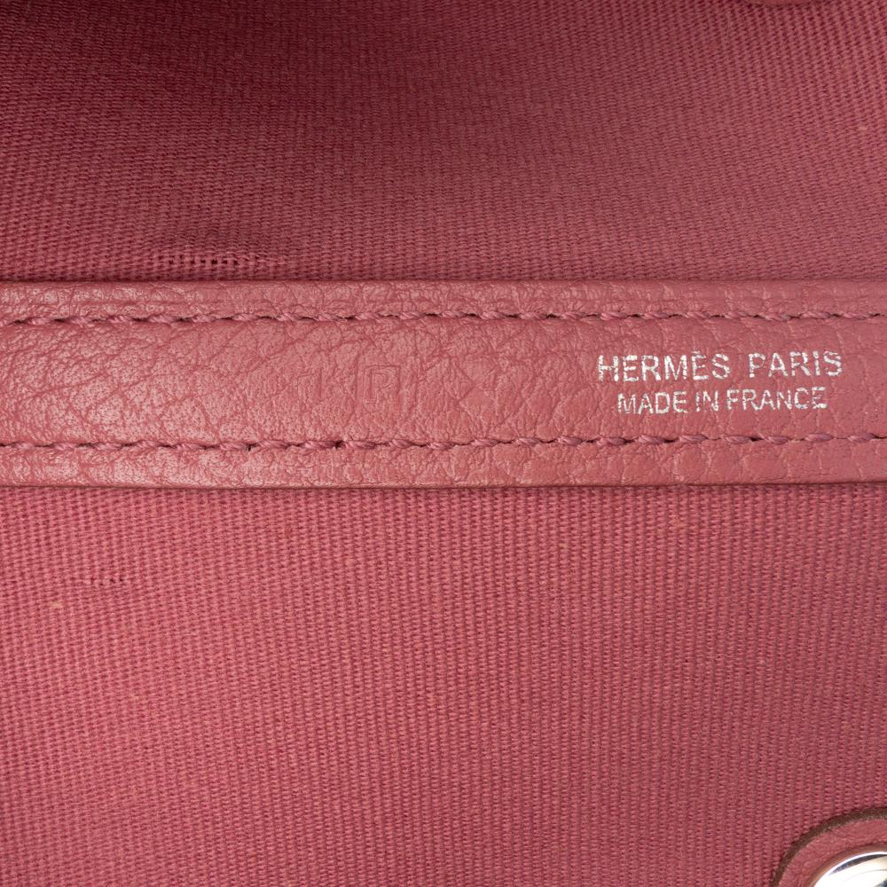 Hermès B Hermès Pink Canvas Fabric Toile and Negonda Garden Party 36 France