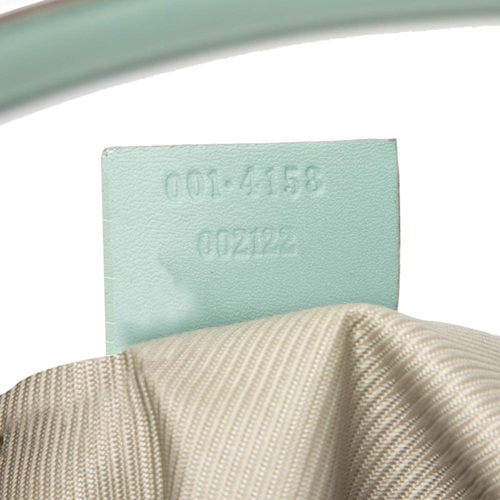 Gucci B Gucci Blue Light Blue Suede Leather G Square Hobo Italy