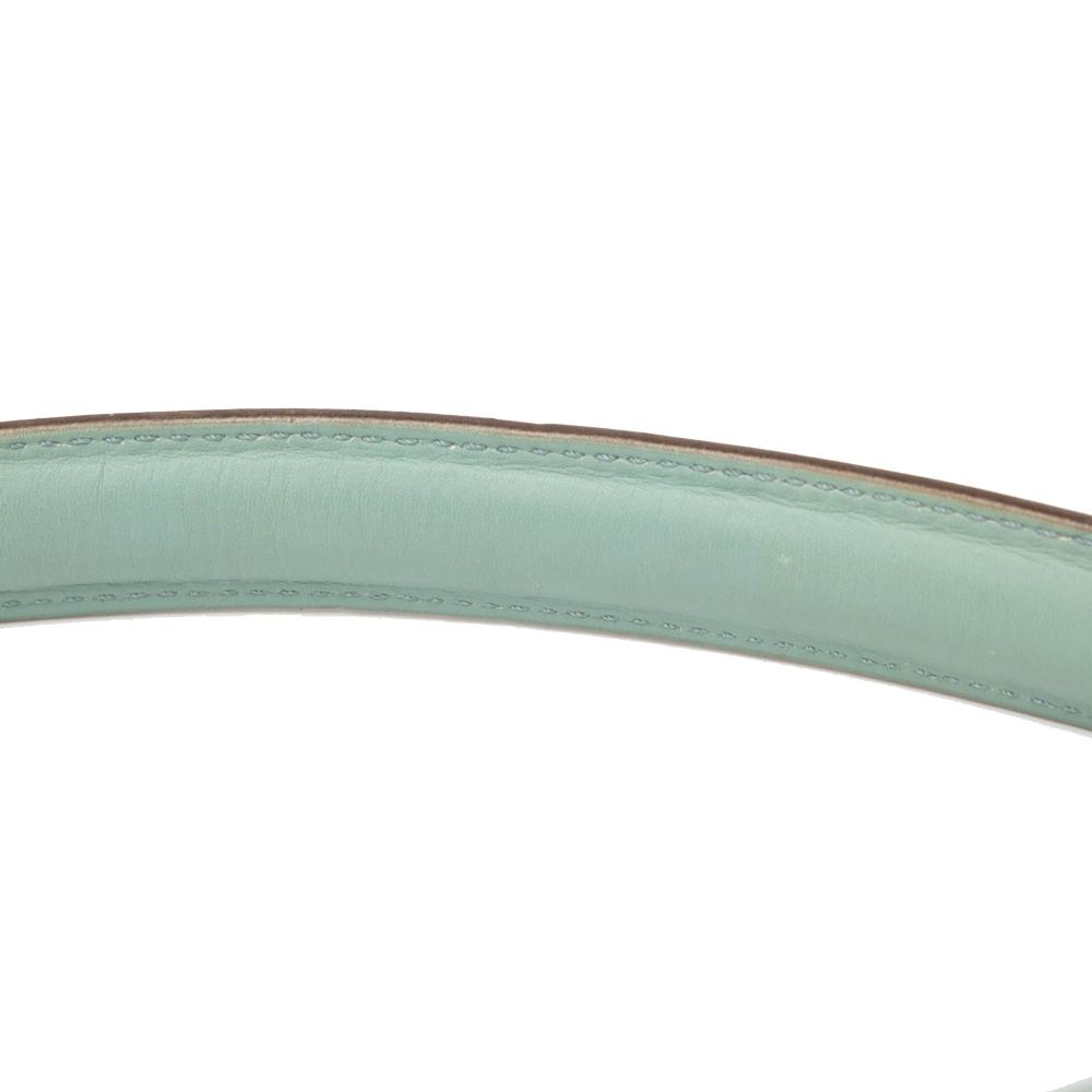 Gucci B Gucci Blue Light Blue Suede Leather G Square Hobo Italy