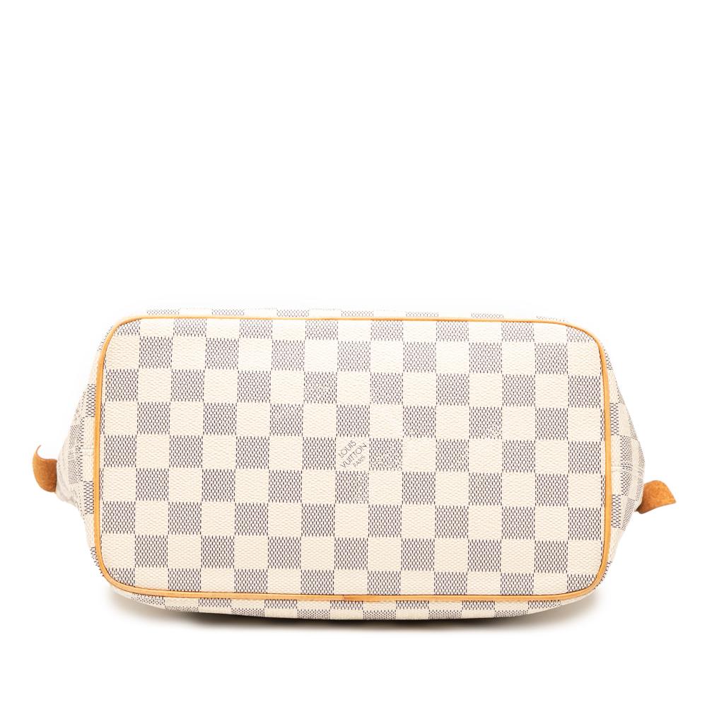 Louis Vuitton B Louis Vuitton White Damier Canvas Fabric Damier Azur Saleya PM France