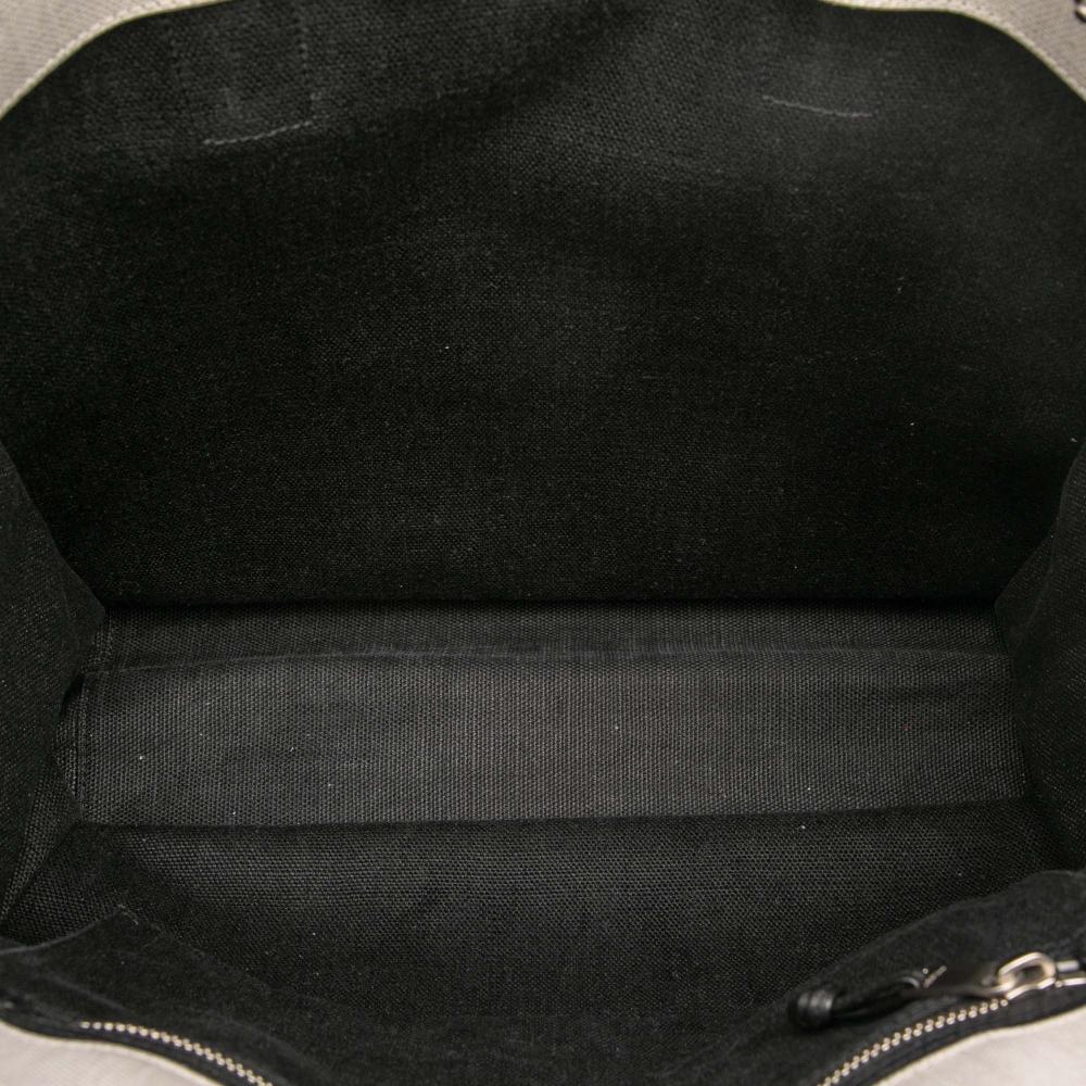 Saint Laurent B Saint Laurent White Ivory Canvas Fabric Linen Rive Gauche North South Tote Italy