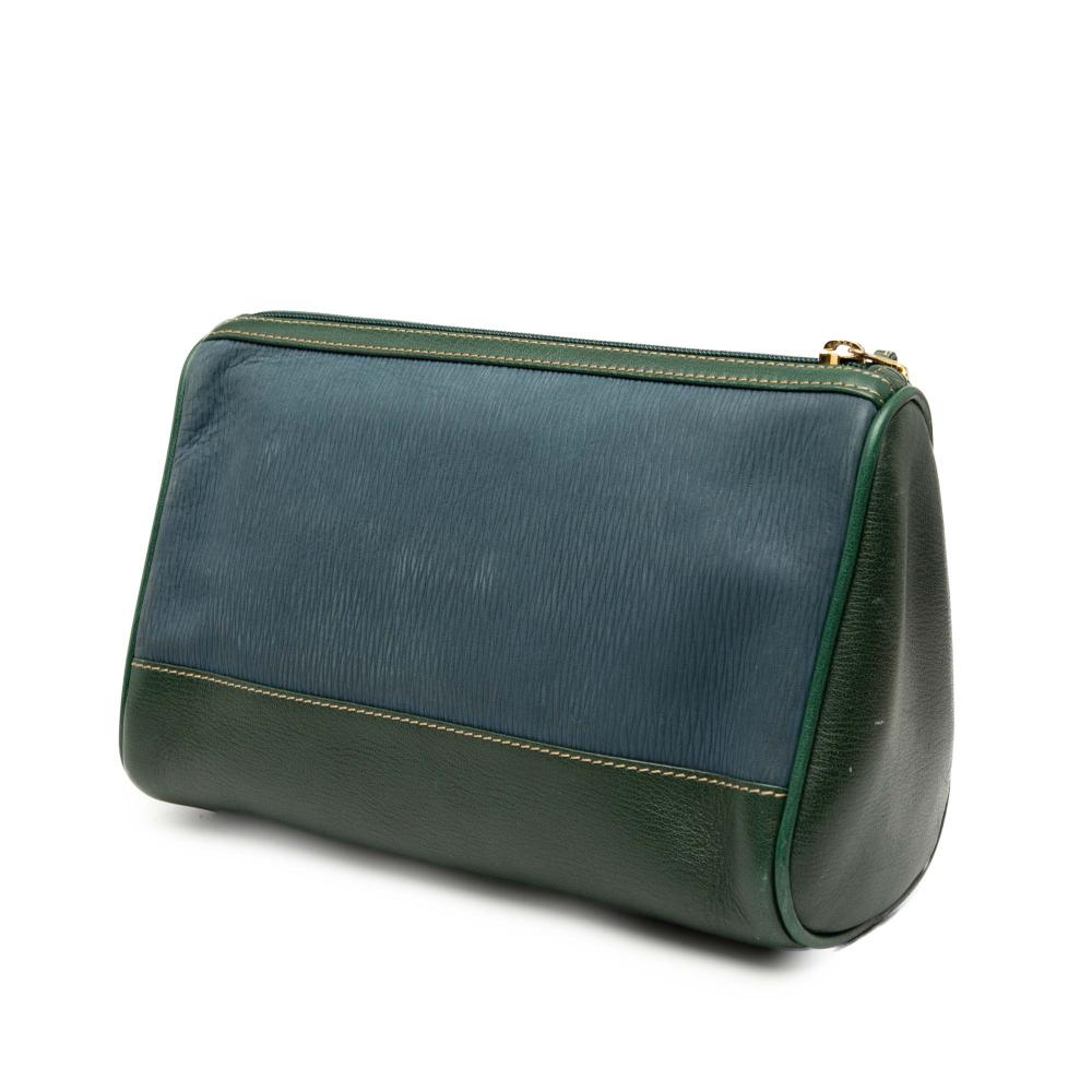 Loewe B LOEWE Blue with Green Calf Leather Velazquez Pouch Spain