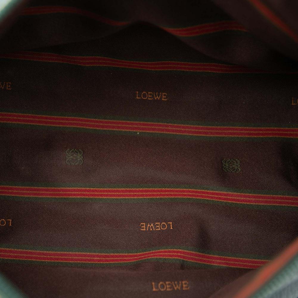 Loewe B LOEWE Blue with Green Calf Leather Velazquez Pouch Spain