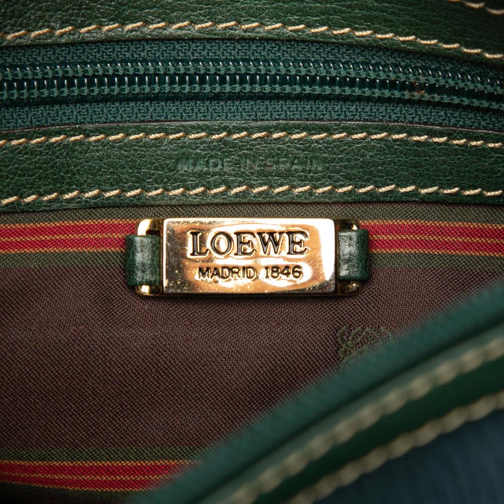 Loewe B LOEWE Blue with Green Calf Leather Velazquez Pouch Spain