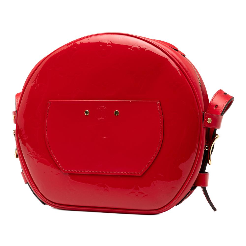 Louis Vuitton B Louis Vuitton Red Vernis Leather Leather Monogram Vernis Boite Chapeau Souple PM Italy