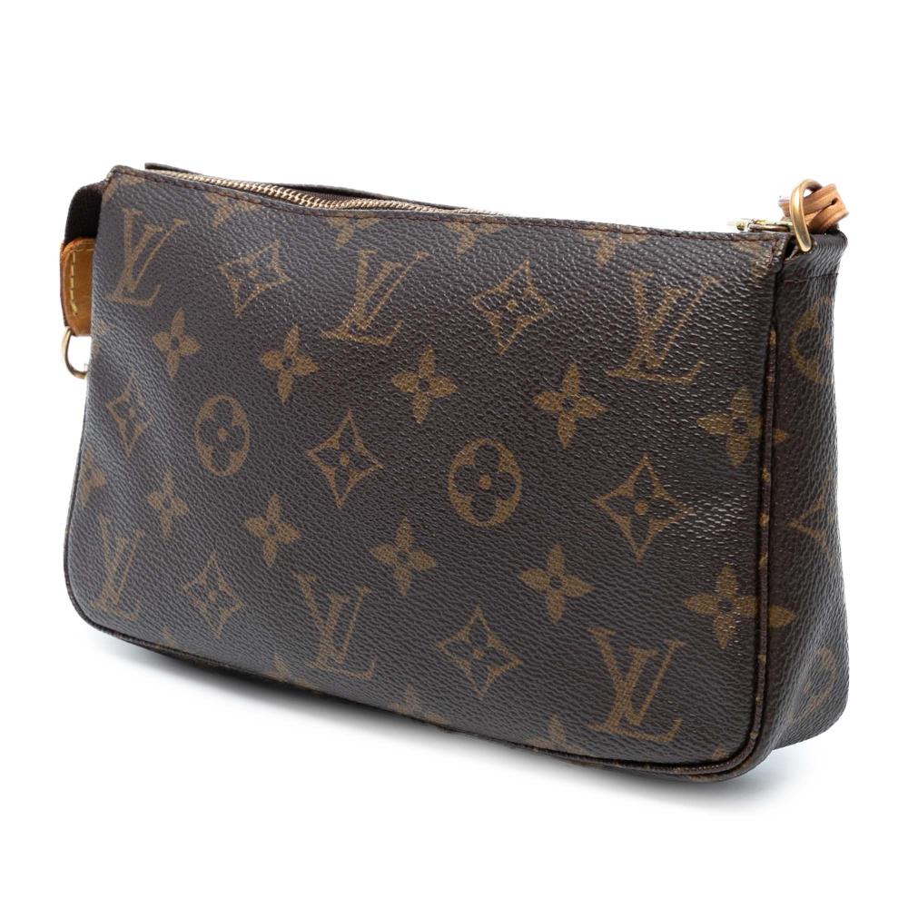 Louis Vuitton B Louis Vuitton Brown Monogram Canvas Fabric Monogram Pochette Accessoires Spain