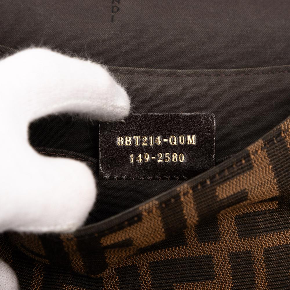 Fendi B Fendi Brown Canvas Fabric Small Zucca Artic Crossbody Italy