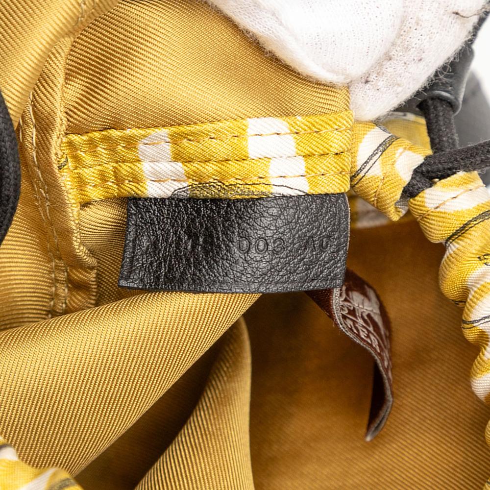 Hermès AB Hermès Yellow with Black Silk Fabric and Epsom Sac Musardine France