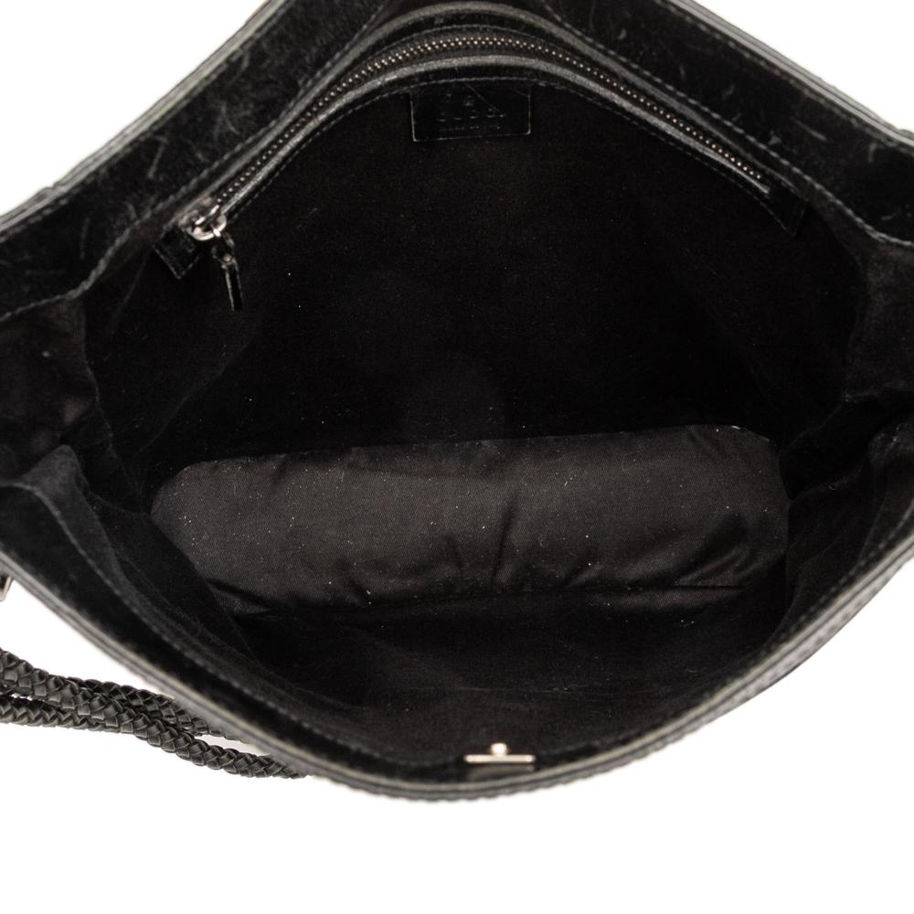 Gucci B Gucci Black Canvas Fabric GG Crossbody Italy